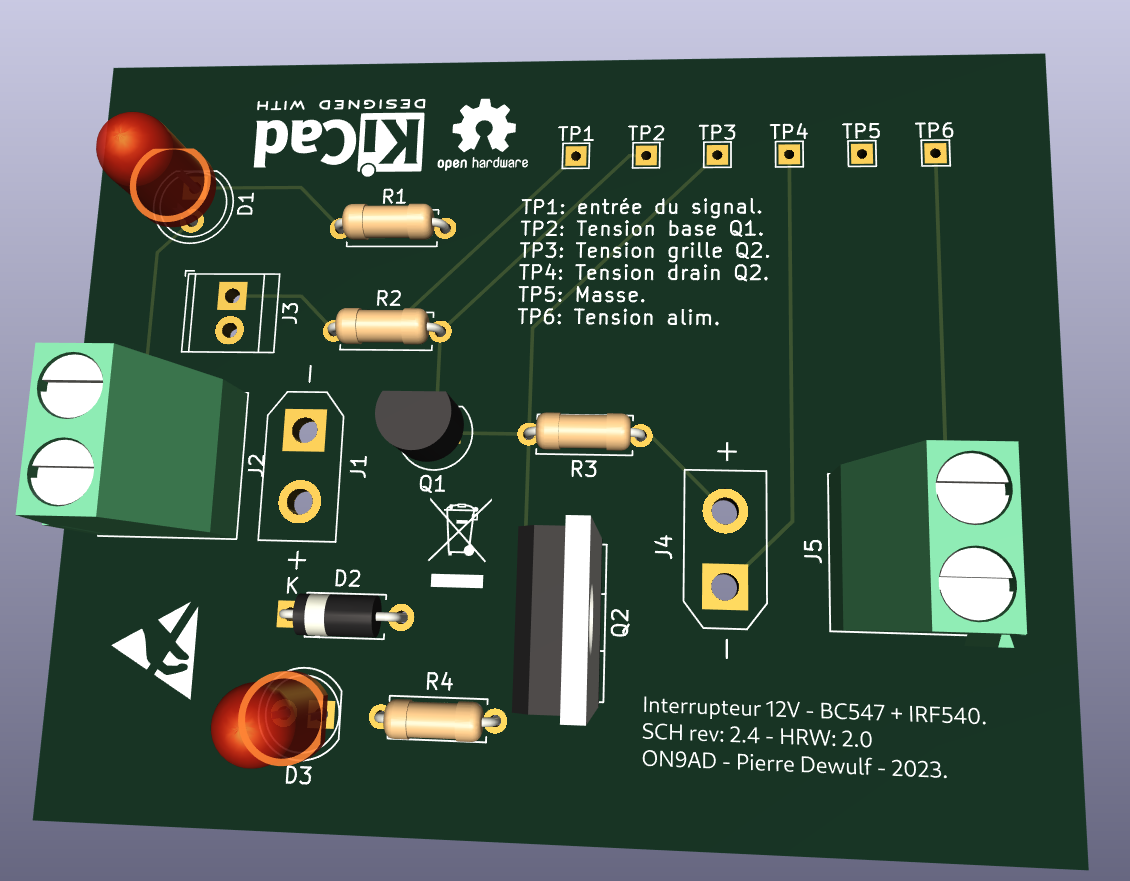 Interrupteur 12V MOSFET